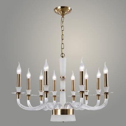 Люстра BL684AL/10 WT+AB белый/бронза 10х40W E14 d870 h550, BLK24